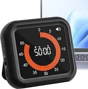 Visual Timer - Time Countdown Timer | Digital School Supplies Time Manager | Silent Kitchen Timers for Classroom, Kids & offfice | Black Study Timer for Productivity & Routines