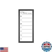 MCS Dry Erase Weekly Planner 11x24 Black Framed Calander Whiteboard for Wall,