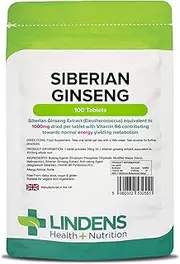Siberian Ginseng Root 1000mg 2-PACK 200 tablets with Vitamin B6 leutherococcus Potent