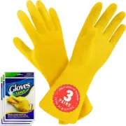Guantes De Limpieza Para Lavar Platos Restaurante Limpieza General Multiuso 3Par