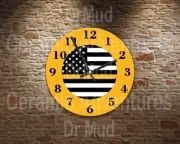 Thin Gold Line 8" Wall Clock with battery