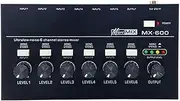 Ysyaxsyt 6 Channel Ultra Low Noise Stereo Line Mixer Mini Professional Sound Mixer Power Supply DC5V Easy Operation Audios Mixer