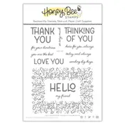 Honey Bee Fall Foliage Frame Stamp Set