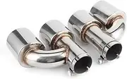 Stainless Steel Exhaust Pipe Tip 4 Outlet Tail Throat Refit For GS Fit For A4 A5 A6 A7 S4 S5 S6 S7