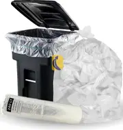 240L Clear LDPE Bin Liners - 32um - 100/Roll