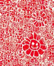 Takashi Murakami & Madsaki, Flowers Red B (2017) Rare, Sold Out, Edition of 100