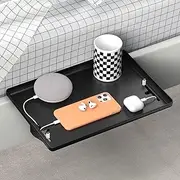 Uandhome Bedside Shelf, Modern Clamp-On Floating Nightstand and Bedroom Bed Shelf Tray, Clipped in bunk beds, for Home, Dorm, Rv Or Apartment (Excluding Accessories on Bedside Racks) (Black)