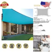 Customizable 7' x 13' Turquoise Shade Sail for Ultimate Protection on Patios