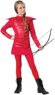 Red Warrior Huntress Child Halloween Costume Child Medium
