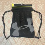 NWT Under Armour Black Mesh Sackpack Drawstring Bag