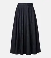 ['S Max Mara] 'S Max Mara Cecile denim midi skirt UK 12 blue