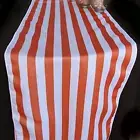 Quasimoon Striped Pattern Table Runner - Orange (12 x 108) by PaperLanternStore