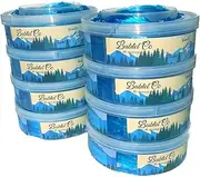 8X Eight Pack Nappy Bin Refill Cassettes for Tommee Tippee Twist & Click and Sangenic Tec Nappy Bins. NEW AND IMPROVED- FITS NEW TWIST AND CLICK MODELS Baby Diaper Bin Liner Pails.