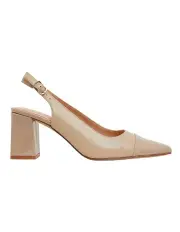 [Sandler] Kirsty Heeled Shoes in Nude Patent / Leather