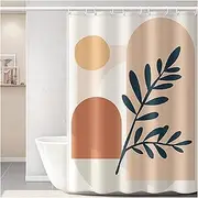 Punch-Free Creative Opaque Art Shower Curtain Household Bathroom Waterproof Fog Fashion Thick Durable Bathtub Partition Curtains Multiple, W120CMxH180CM