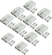 10 Pack 6-8 Gauge 50 Amp Battery Quick Connect/Disconnect, Anderson Plug Connector Kit for Recovery Winch, Forklift, Towing Systems