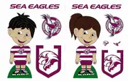 Manly Sea Eagles NRL Boy Girl Logo Decal Stickers
