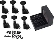 TOYANDONA Gc401g Guitar Tuning Pegs 6r Machine Heads for Electric Guitar Black Tuning Keys Sturdy Metal Guitar Tuner