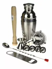 NEW DIAL A DRINK COCKTAIL SHAKER SET Boston Maker Mixer Martini Spirits Bar