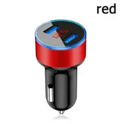 Dual USB Phone Charger Car Charging Power Adapter LED Display Voltmeter 12V-24V (for: Subaru)