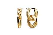 Carica Dangly Holo Hoops in Gold