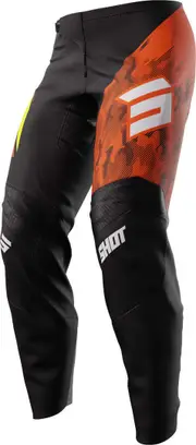 Shot Draw Kid Matrix Motocross Pants, black-orange, Size 42 for Kids Black Orange