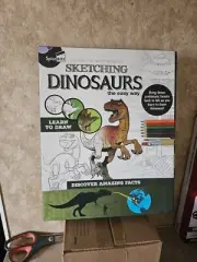 SpiceBox Adult Art Craft & Hobby Kits Sketching Dinosaurs, Multi Colors