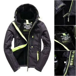 跩狗嚴選 零碼特價 極度乾燥 Superdry Winter trekker 深灰 螢光綠 加厚保暖刷毛 外套 風衣