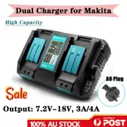 Charger Set For Makita Dual Charger DC18RD 14.4V-18V Li-ion LXT Battery AU Plug