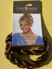 Hair2wear Christie Brinkley Collection Braid HeadBand MED RED with RED HI-LIGHT