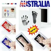 Baby Hand Footprint Photo Frame Kit Pet Safe Inkless Wipe Newborn Print Gift #T