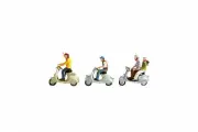 Noch 15910 HO/OO Gauge Scooter Riders (3) Figure Set