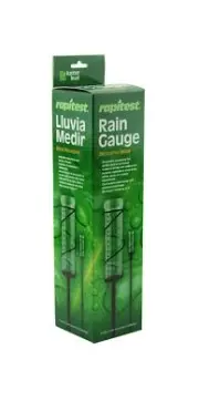 Luster Leaf 1646 Rapitest Spiral Metal Rain Gauge Stake Metal Spiral Rain Gauge