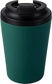 [AIQIUQIU] Coffee Cup 12 oz (340ml) Insulated Travel Coffee Mug, Leak-Proof Stainless Steel Travel Mug with Lid, BPA Free 3Hr Hot/Cold Retention Reusable Travel Milk Cup, Green