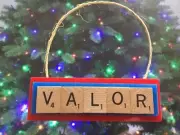 Washington Valor Christmas Ornament Scrabble Tiles HandCrafted in USA