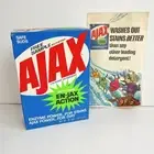 Vintage 1960’s Ajax Powder Detergent Soap Box 20oz Free Sample Unopened NOS Prop