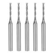 5pcs 1/8" Shank 1.5mm x 12mm Carbide Flat Nose End Mill Cutter CNC Router Bits