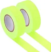 uxcell Glow in The Dark Gaffers Tape, 0.8 Inch x 65.6 Feet Colored Cotton Glow Tape Markers Fluorescent Glow in The Dark Tape Stickers for Party Decorations, Yellow