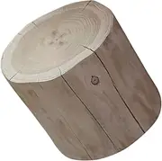 CIYODO Wooden Stool Tree Stump Design Small Outdoor Step Stool Wooden Bedside Table