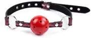 Open Mouth Gag Ball Gag with diamond patterns Slave Bondage Restraints BDSM Sex Toy (Red)