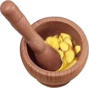 Mortar and Pestle Set - Granite Guacamole Bowl, Non-Slip Hand Grinder | Durable Manual Crusher, Large Capacity Salsa Maker, Rustic Seasoning Tool for Home Kitchen Fresh Guacamole Pesto Salsa