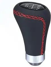 Shifter Lever Knob Universal 6 Speed Car Gear Shift Knob Manual Shifter Lever Stick Red Black Stitche Gear Shift Knob