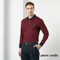 在飛比找PChome24h購物優惠-【pierre cardin 皮爾卡登】 男裝網眼印花長袖P