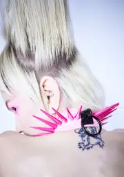 [NastyGem] Pink Powerpunk Spiked Collar
