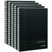 Spirax 400 Platinum Notebook Spiral Bound 200 Page A4 (Black) [5 Pack]