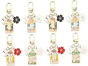 [SHERCHPRY] 2sets Japanese Keychains for Women Metal Charm Keyring Backpack Decor Adorable Keychains 4pcs*2