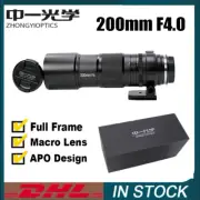 Zhongyi 200mm F4.0 Full Frame APO Macro Lens for E/EF/RF/Z/F/X/GFX/XCD/L mount