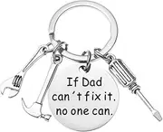 [yaozeio] If Dad Cant Fix It No One Can Keychain Dad Christmas Birthday Gifts for Father Papa Dad Keychain Daddy Gifts from Daughter Son