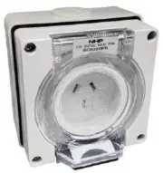 Iso SOCKET OUTLET 250V 1-Phase 3-Pin Flat, Surface Mount, Grey- 10A Or 15A