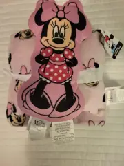 MINNIE MOUSE Travel Set BLANKET, Pillow, And Plush SET. SOFT MINNIE THROW
